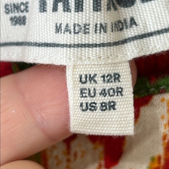 FATFACE Ines Orange Paradise Ikat Wide Leg Flowy Pants Size 8 - Picture 7 of 16